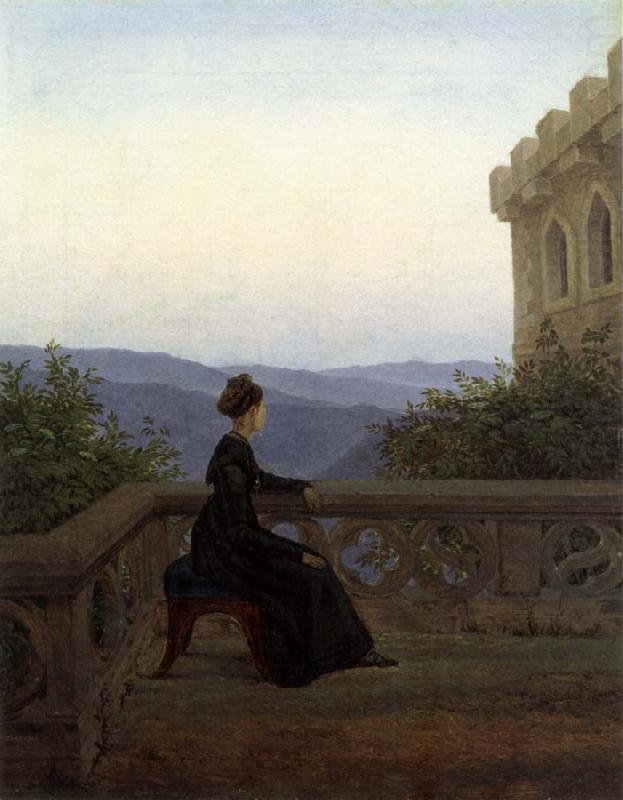 Woman on the Balcony, Carl Gustav Carus